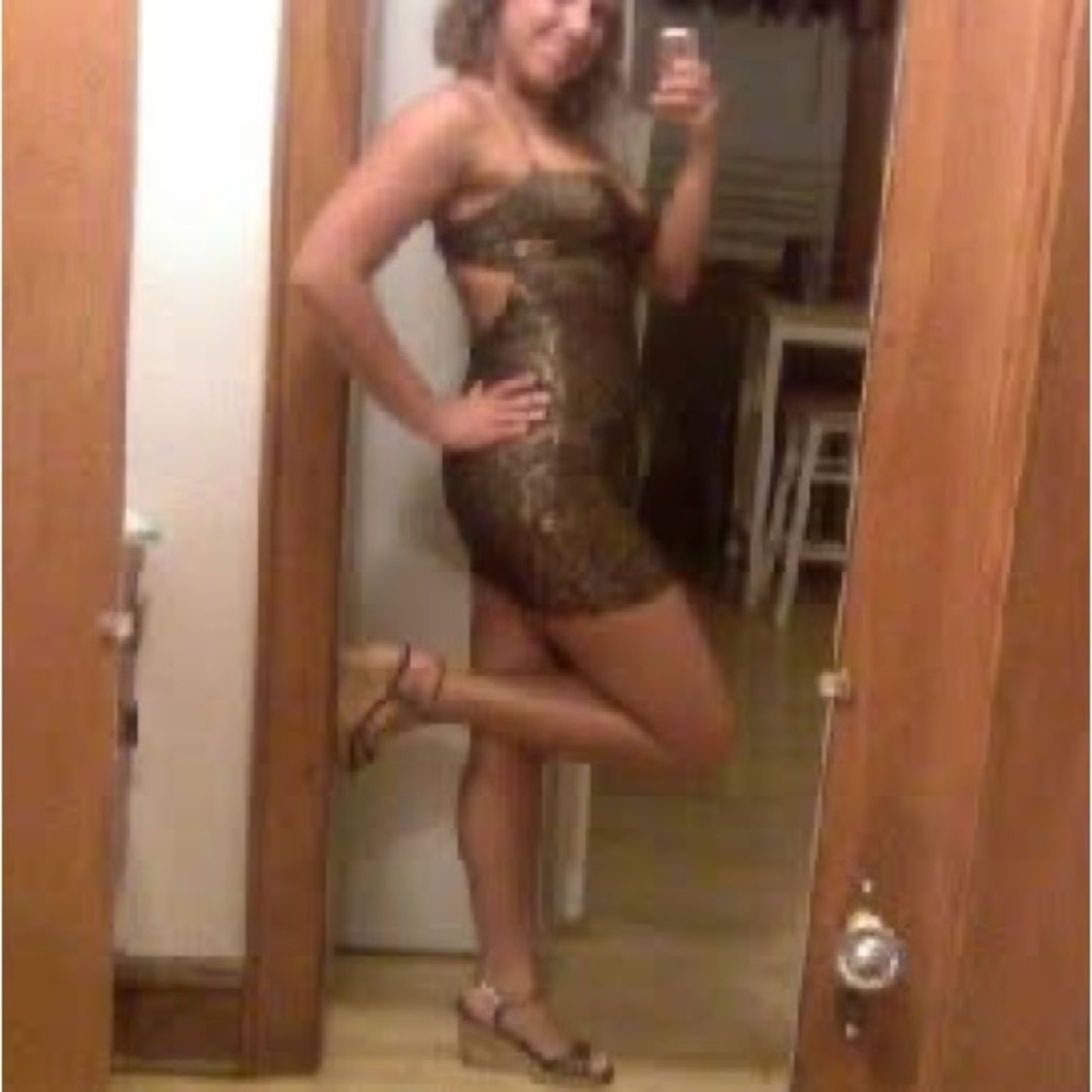 Forplay Leopard Print Halter Dress